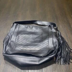Elegant Black Leather Shoulder Bag